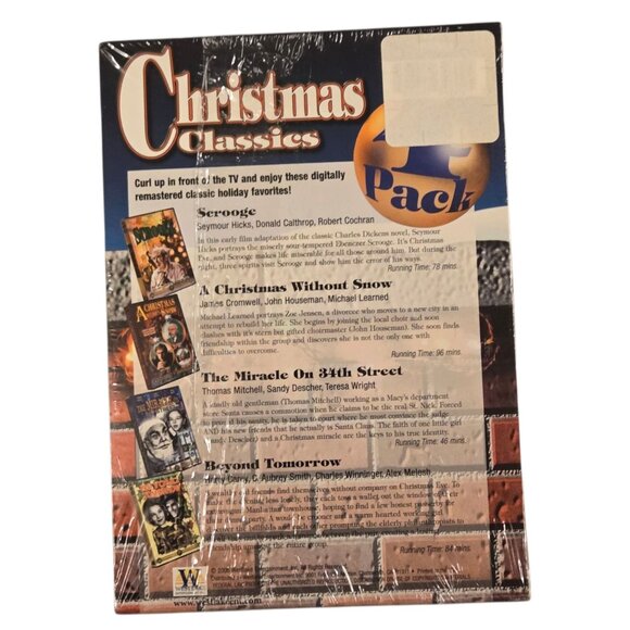 Christmas Classics 4 Pack DVD New Sealed Scrooge  Without Snow  Beyond Tomorrow - Picture 2 of 11